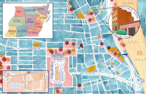 2020 Discover Albany Visitors Guide Map