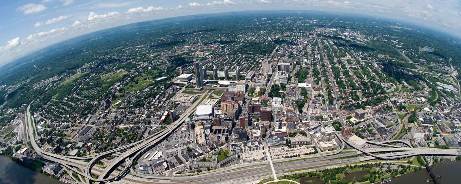 Aerial view of Albany