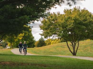 Biking at Crossing of Colonie