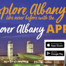 Discover Albany App header