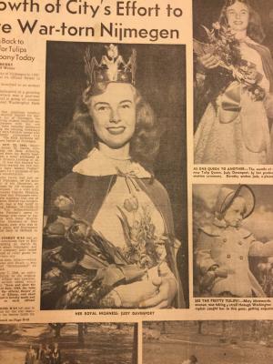 Albany Institute: The Tulip Queen’s Crown Newspaper Clipping