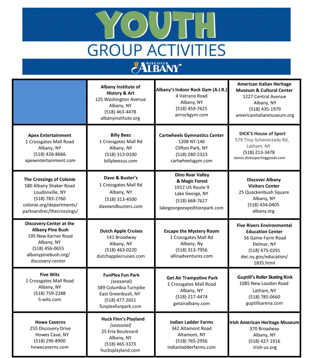 Youth Group Activities Page 1