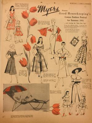 Albany Institute: Tulip Festival Fashion Newspaper Clipping