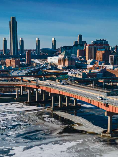 Albany Skyline Winter