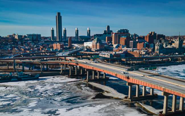 Albany Skyline Winter
